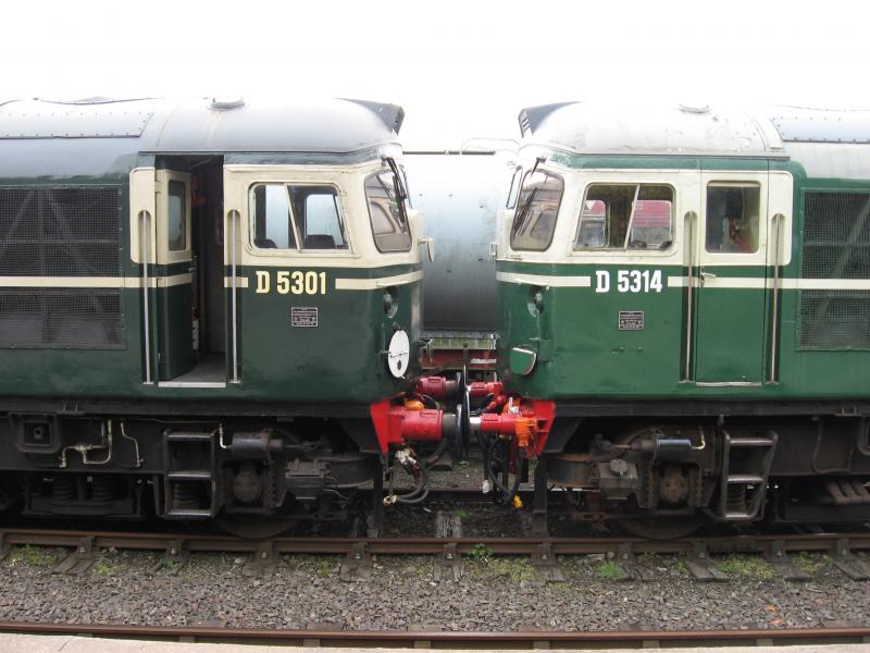 Copy (2) of Twins.JPG: Green type 2's take a rest between duties at the Brechin sulzerfest on Sunday 4th May 2008 Photo of Copy (2) of Twins.JPG