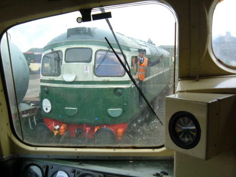 D5314: D5314 at Brechin Yard. Photo taken from 27024's cab during a cab ride from Bridge of Dun to Brechin, Sunday 4th of May 2008. Photo of D5314