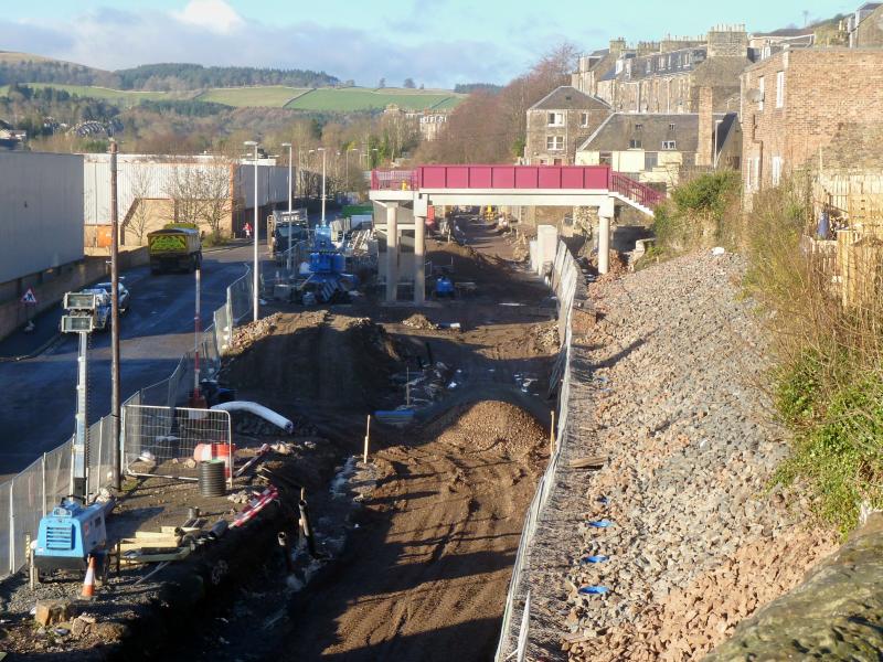 Galashiels new footbridge: The new footbridge in Galashiels Photo of Galashiels new footbridge