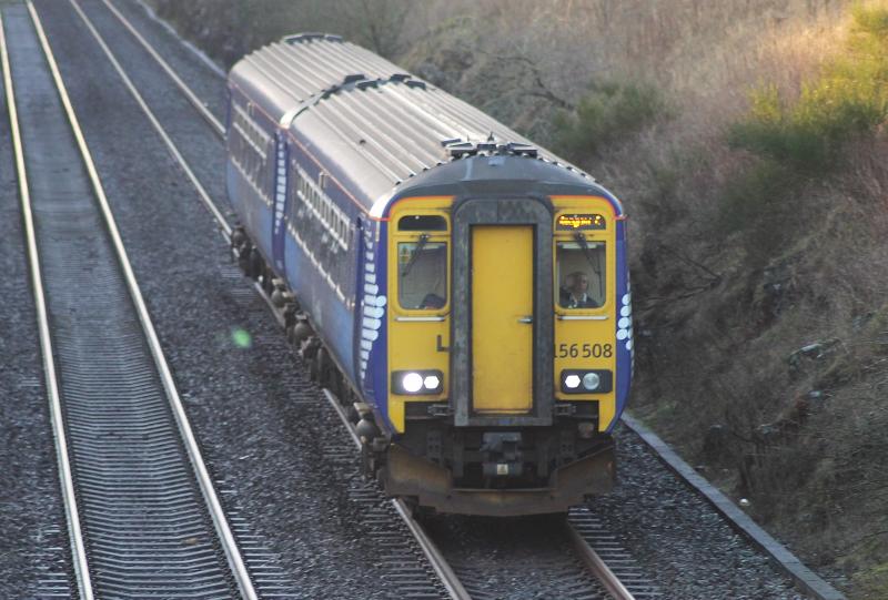 156508: heading towards auchinleck even got a wave Photo of 156508