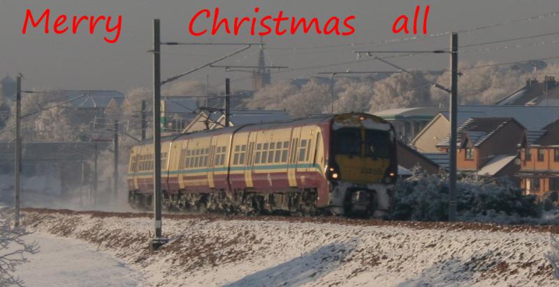 334022 with a xmas wish: 334022 climbs to Drumgelloch after an overnight snowstorm, 22/12/2010 Photo of 334022 with a xmas wish