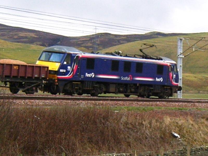 Nr Crawford: Scotrail on ballast??. Photo of Nr Crawford