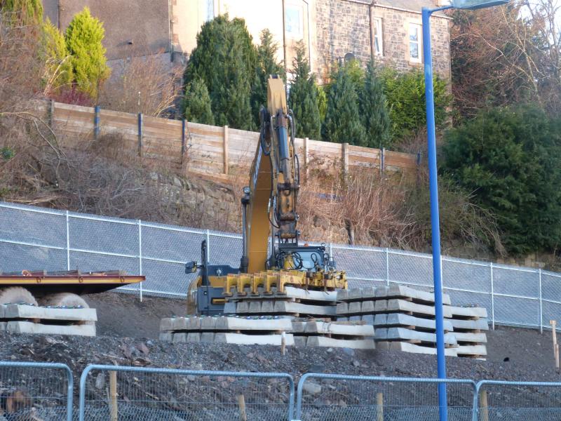 Photo of Modified sleeper laying machine in Galashiels 