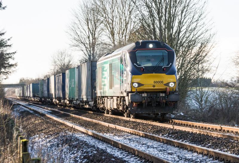 68006: 68006 out again on 4A13 at Forgandenny. 30/01/15 Photo of 68006