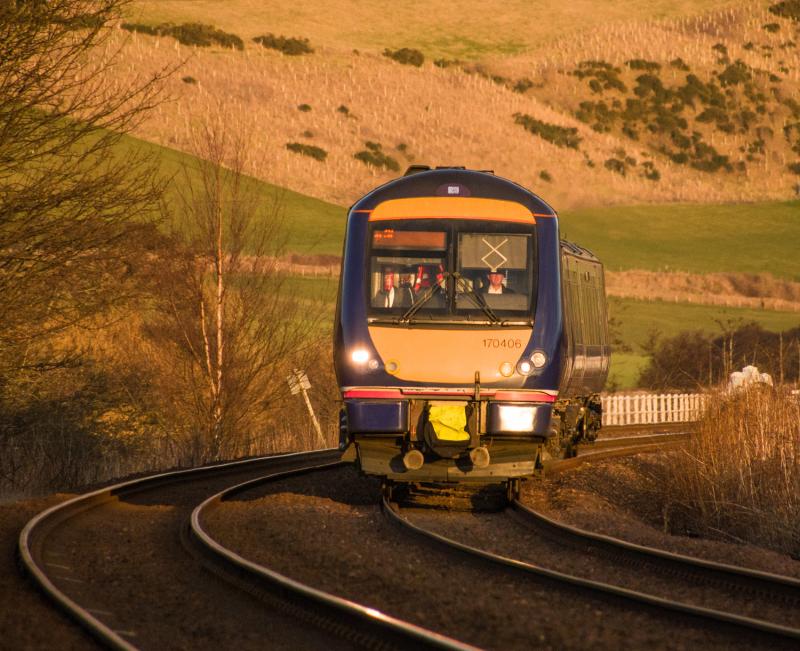 170406: 170406 crosses the river Earn at Forgandenny. 05/02/15 Photo of 170406