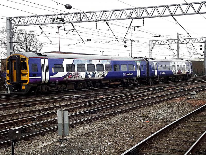 158903 at Carlisle: Northern Rail 158903 arrives at Carlisle with a service from Leeds, via Settle on Saturday 7th February 2015. Photo of 158903 at Carlisle