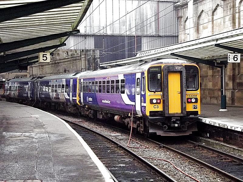 153358 and 158901 at Carlisle: Northern Rail 153358 and 158903 waits at Carlisle with a service to Leeds, via Settle on Saturday 7th February 2015. Photo of 153358 and 158901 at Carlisle