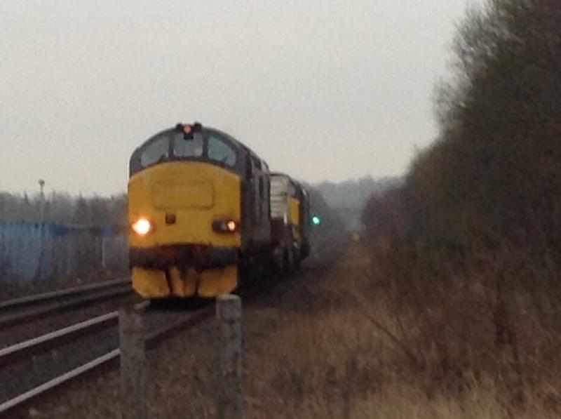 Class 37: Class 37 37259 & 37607 through Stirling 11/02/15 on the way to Georgemas junction Photo of Class 37