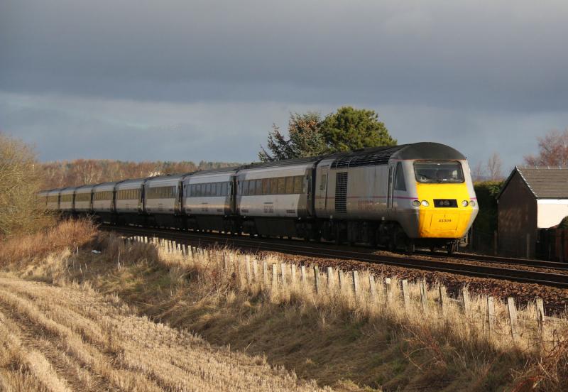 43309 leading Highland Chieftain: Luncarty 19/02 Photo of 43309 leading Highland Chieftain