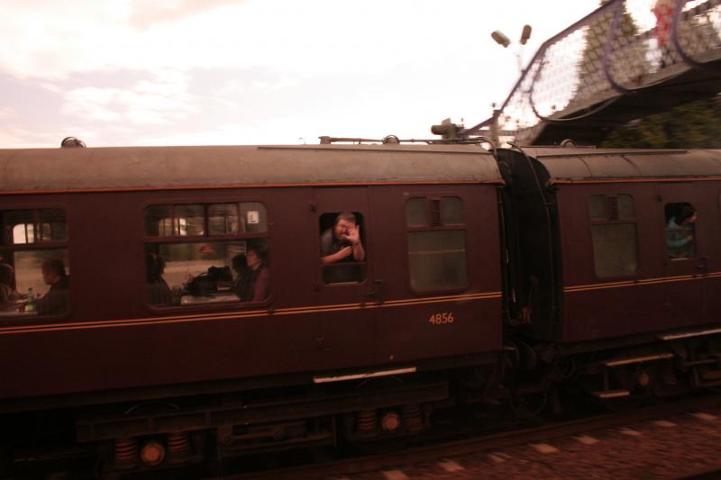 St Paddy on Board!: Deltic 1 spotted on Fife Circle special!! 18th May 2008 - didn't realise at first, but this is actually a phot of the Hoskins brothers - DH in red top above the train!! Photo of St Paddy on Board!