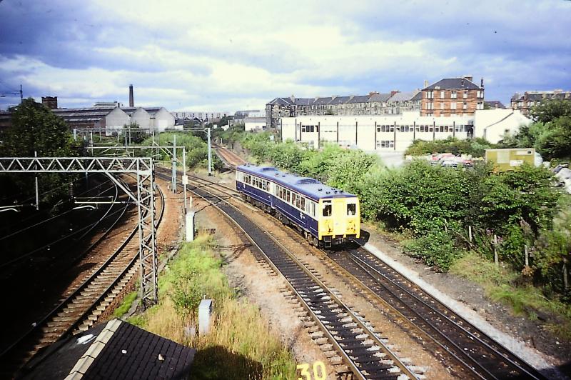 140001 at Strathbungo, 20 August 1981: The prototype 'Pacer' unit on trial between Glasgow and Barrhead Photo of 140001 at Strathbungo, 20 August 1981