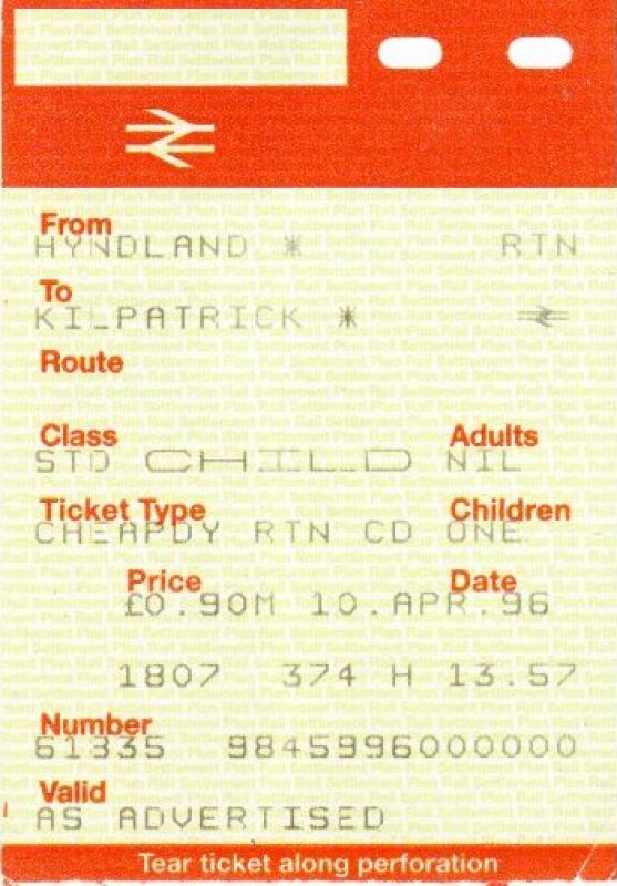 What Is The Oldest Ticket You've Still Got? : Remember these old paper things you got on the train? This one from 1996. Photo of What Is The Oldest Ticket You've Still Got?