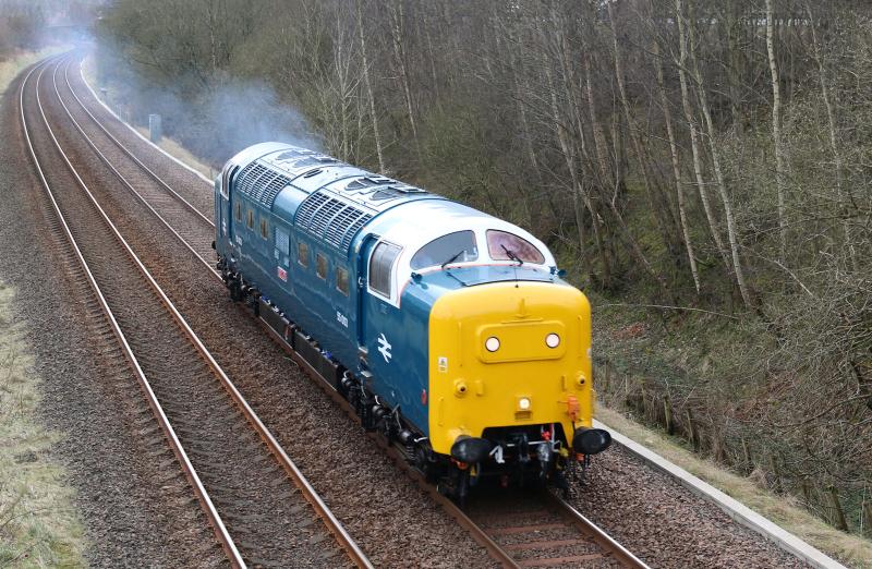 55003 (55022)_0Z55 Springburn - Inverness: Thru luncarty in between the showers Photo of 55003 (55022)_0Z55 Springburn - Inverness