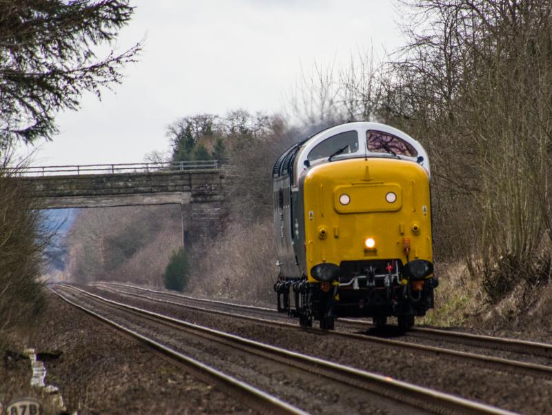 55003 Meld: 55003 (55022)_0Z55 Springburn - Inverness passes Forgandenny station.26/03/15 Photo of 55003 Meld
