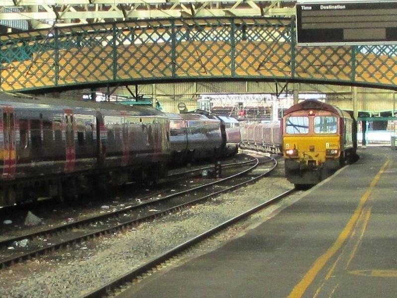 Class 66 #66094 Carlisle 26.3.15: Class 66 #66094 with HTAs southbound at Carlisle on 26.3.15 Photo of Class 66 #66094 Carlisle 26.3.15