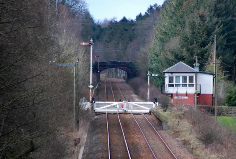 old style gates: Holywood signalbox photographed on 20/03/2008. Photo of old style gates