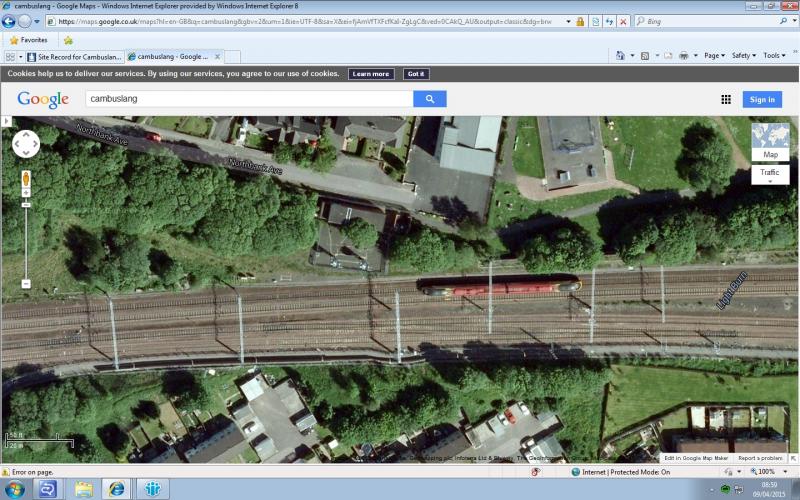 2 car Pendolino: spotted a 2 car Pendolino on Google Earth Photo of 2 car Pendolino