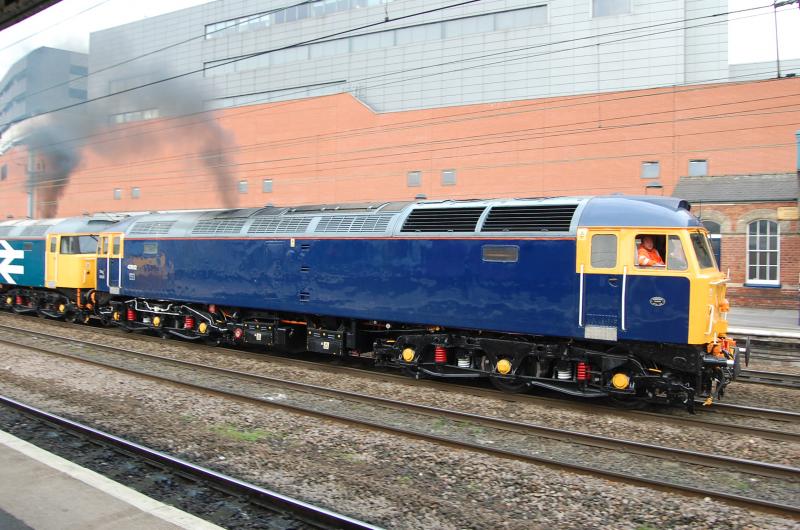 Duffs open up: After being bowled by an HST, a quick grab shot of 47812/47847 powering up through Doncaster with 4D31. Photo of Duffs open up