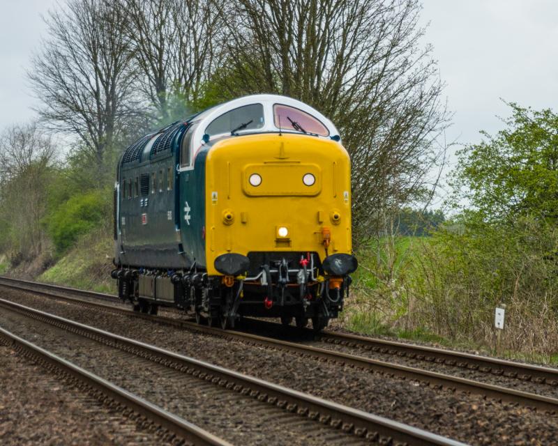 55003 Meld: 55003 passes Forgandenny. 20/04/15 Photo of 55003 Meld