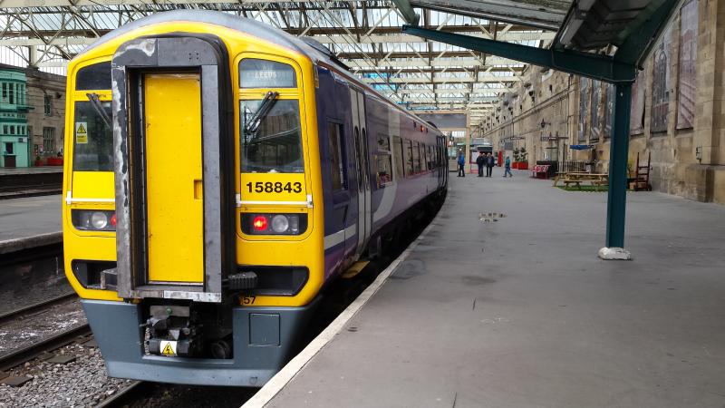 Ready for the Trip: A class 158 waits its duty over the Settle and Carlisle on a work trip in late April 2015 to Bradford. Photo of Ready for the Trip