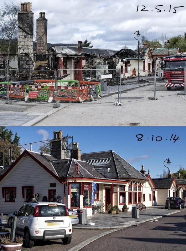 BALLATER STATION FIRE 12.5.15.jpg: Photo of BALLATER STATION FIRE 12.5.15.jpg