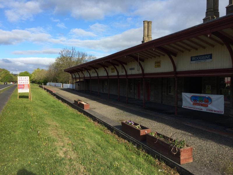 Melrose Station: The old Melrose station next to the road and now in use as a nursery Photo of Melrose Station