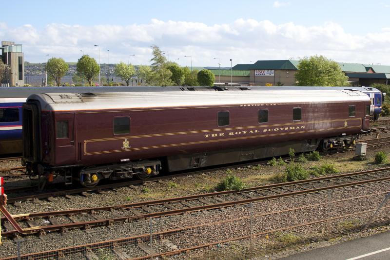 Royal Scotsman service car: Royal Scotsman service car in the sidings at Dundee on 16_05_2015 Photo of Royal Scotsman service car
