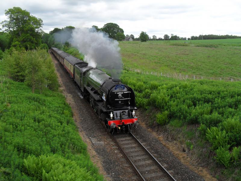 Highland Rambler: Tornado approaching kingswood Tunnel between murthly and Dunkeld on 20th June 2015 Photo of Highland Rambler