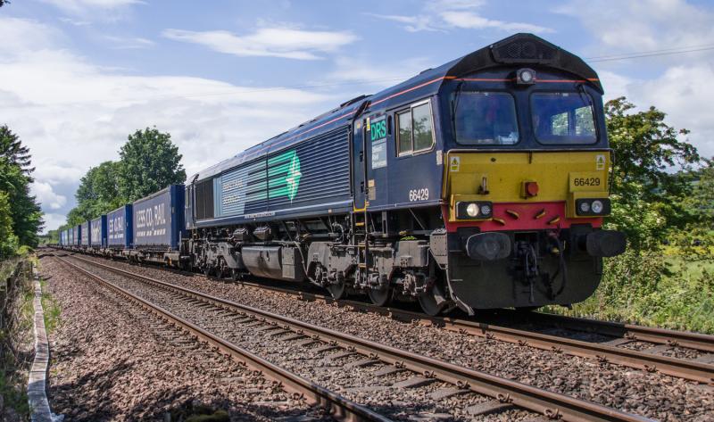 66429: 66429 passes Forgandennywith 4A13 for Aberdeen. 21/06/15. Photo of 66429