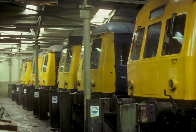 Hamilton DMU Depot 2nd April 1978 : Photo of Hamilton DMU Depot 2nd April 1978