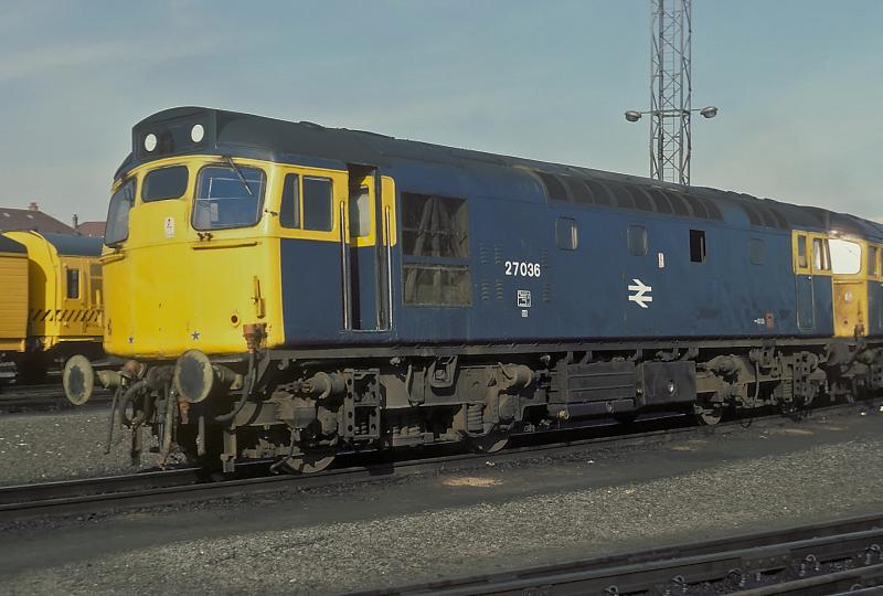 27036 on Eastfield MPD 5th March 1978: Photo of 27036 on Eastfield MPD 5th March 1978