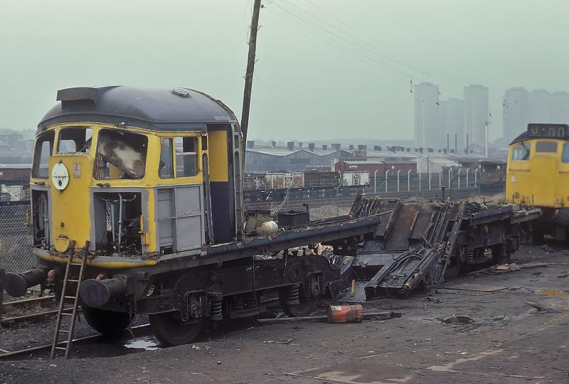 26020 partially scrapped at Glasgow Works 2nd April 1978: Photo of 26020 partially scrapped at Glasgow Works 2nd April 1978