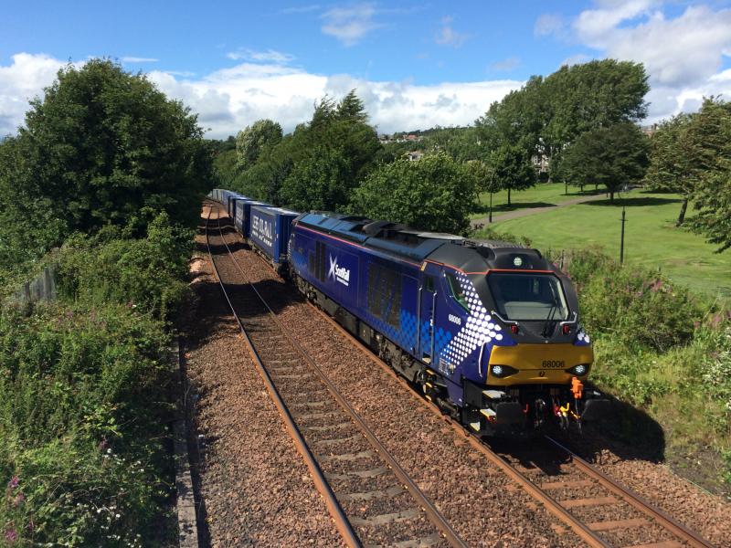 68006 4A13 230715 Magdalen Green : ScotRail on the freight to Aberdeen arrives into Dundee Photo of 68006 4A13 230715 Magdalen Green