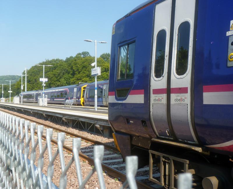 Rush hour at Tweedbank: two 158s and a 170 sit in the new island platform at Tweedbank on 23 August 2015 Photo of Rush hour at Tweedbank