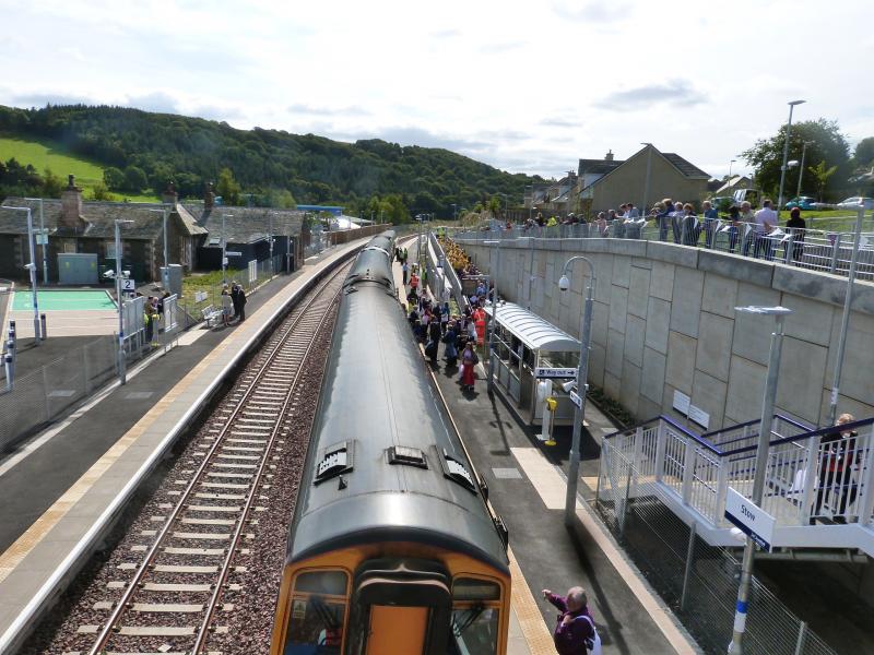Stow Station: Golden Ticket holders boarding their train at Stow 5th Sept 2015 Photo of Stow Station