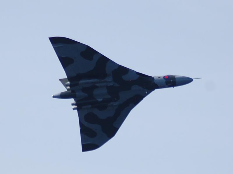 XH558 Vulcan: Avro Vulcan XH558 shows off its colours during it's final flying display in Scotland prior to retiral.
Low Green Ayr 5/9/2015 Photo of XH558 Vulcan