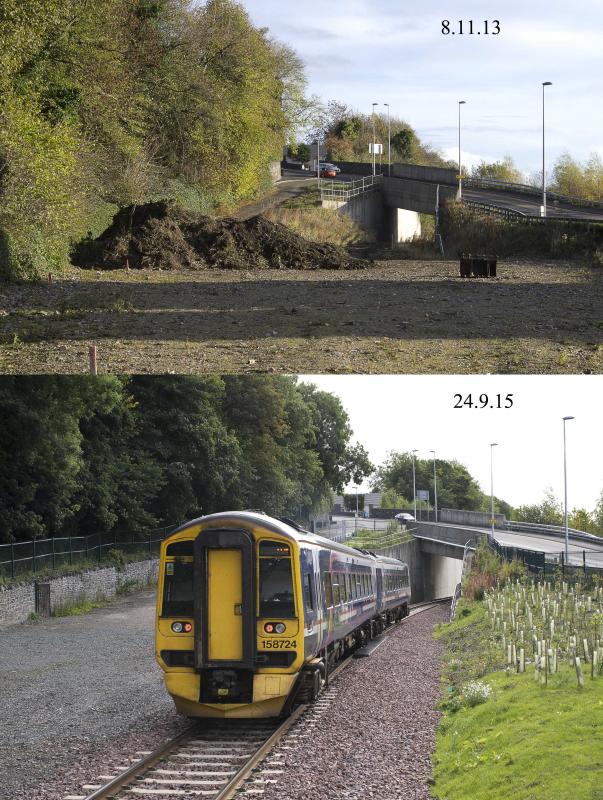 STATION BRAE THEN AND NOW.jpg: 158724 ON 09.54 EX WAVERLEY Photo of STATION BRAE THEN AND NOW.jpg