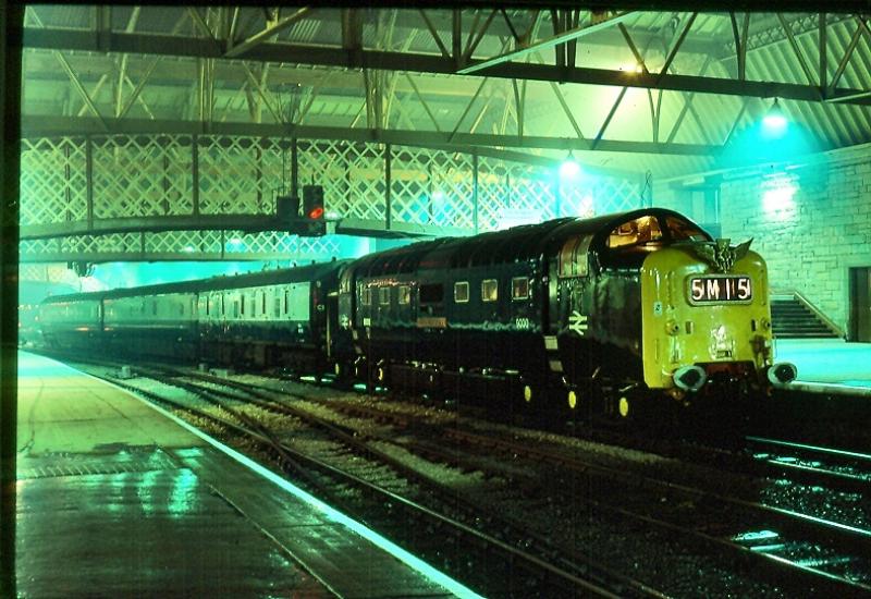 Photo of D9000 on sleepers at Perth April 1985