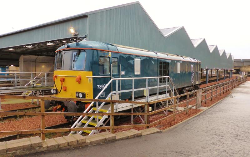 73966 at Perth Carriage Sheds on 11-11-15: Photo of 73966 at Perth Carriage Sheds on 11-11-15