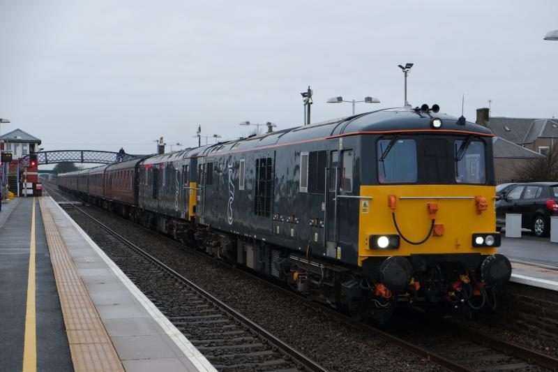 Photo of Caledonian Sleeper Locos at Carnoustie