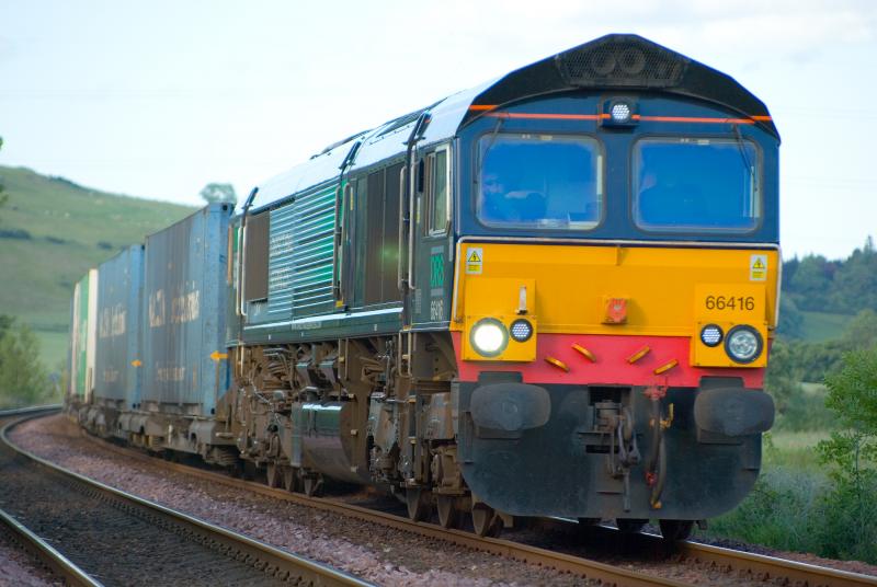 66416: 66416 heads south at Forgandenny 26/06/08 Photo of 66416