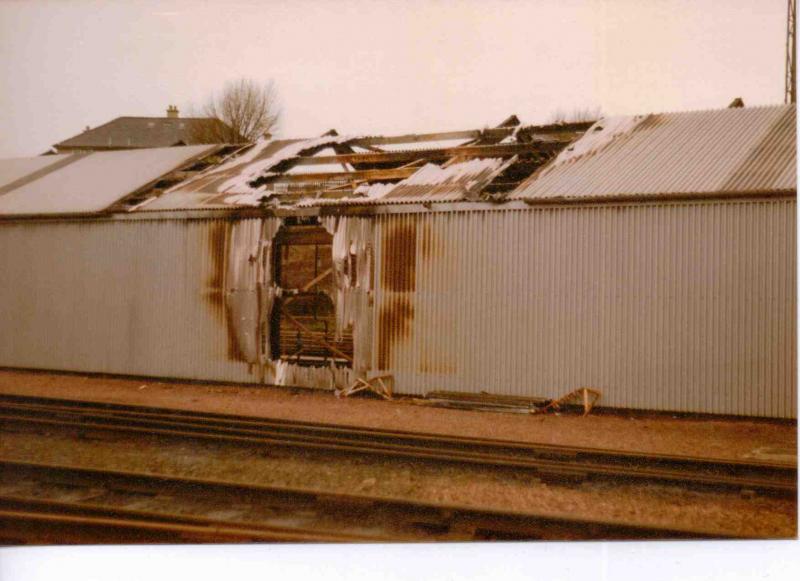 Eastfield Fuel point fire 1982: A pic of the aftermath of the fire at Eastfield fuel point fire in January 1982. Photo of Eastfield Fuel point fire 1982