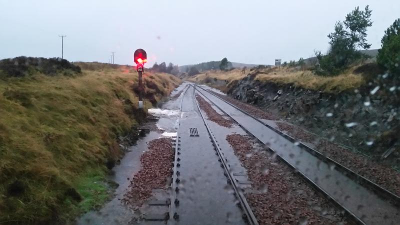 Slochd Flooding : Flooding affected trains at the Slochd.
30th December 2015 Photo of Slochd Flooding