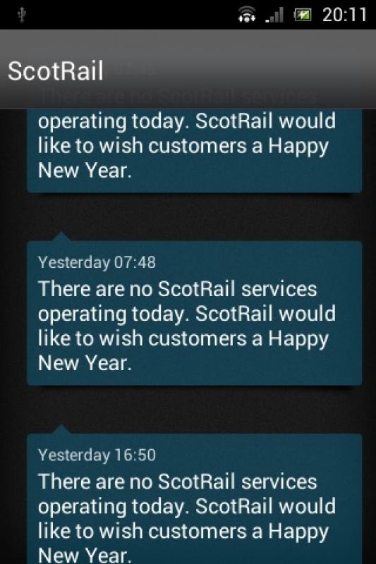 Greetings from Scotrail: in triplicate! Photo of Greetings from Scotrail