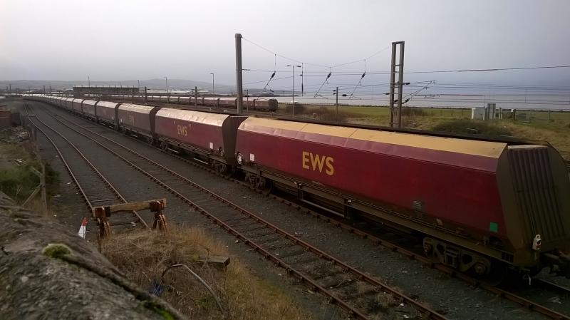Falkland Yard: The end is nigh !! Rakes of ews coal wagons lie redundant as Longannets closure draws closer Photo of Falkland Yard