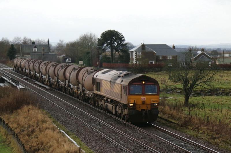 66002_Mossend to Waterloo: Passing forteviot 22/01/2016 Photo of 66002_Mossend to Waterloo