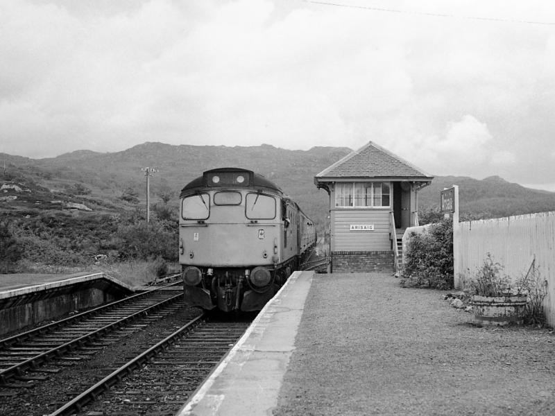 27003: Arisaig on 3 July 1978 with 27003 at the head of the 16.25 ex Fort William. Photo of 27003