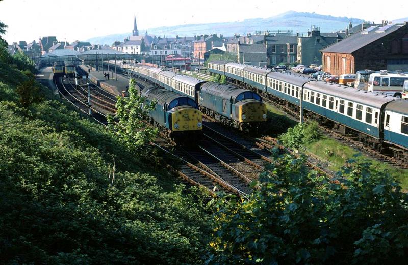 Photo of Class 40 at Largs in June 1977.