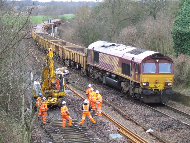 Photo of 66005 at Cupar 31 Jan 2016