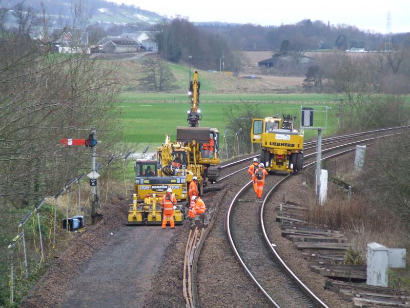 Western extent of Cupar worksite 31 Jan 2016: Western extent of Cupar worksite 31 Jan 2016 Photo of Western extent of Cupar worksite 31 Jan 2016